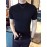 Mens Solid Half-Collar Short Sleeve Knit T-Shirt