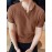 Mens Solid Notched Neck Waffle Knit Short Sleeve T-Shirt