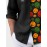 Mens Smile Face Print Patchwork Casual Long Sleeve Shirts Winter