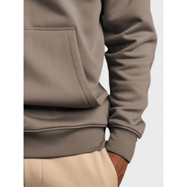 Mens Two Tone Patchwork Kangaroo Pocket Casual Drawstring Hoodies Winter