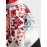 Mens Ethnic Floral Print Patchwork Kangaroo Pocket Drawstring Hoodies Winter