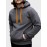 Mens Solid Kangaroo Pocket Contrast Drawstring Casual Hoodies Winter