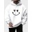 Mens Heart Smile Face Print Kangaroo Pocket Casual Drawstring Hoodies Winter