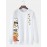Mens Cute Cat Side Print Crew Neck Pullover Sweatshirts Winter