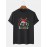 Mens Christmas Letter Print Crew Neck Short Sleeve T-Shirts