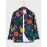 Mens Allover Colorful Smile Print Lapel Long Sleeve Shirts Winter