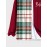 Mens Christmas Plaid Letter Print Patchwork Casual Long Sleeve Shirts Winter
