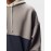 Mens Color Block Patchwork Casual Loose Drawstring Hoodies Winter