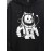 Mens Cartoon Astronaut Cat Print Kangaroo Pocket Drawstring Hoodies Winter