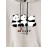 Mens Cute Panda Print Contrast Patchwork Drawstring Hoodies Winter