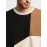 Mens Color Block Patchwork Crew Neck Casual Pullover Sweatshirts Winter