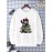 Mens Christmas Cat Print Crew Neck Casual Pullover Sweatshirts Winter