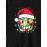 Mens Christmas Smile Face Print Crew Neck Pullover Sweatshirts Winter