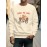 Mens Cartoon Ride Cat Print Crew Neck Pullover Sweatshirts Winter