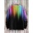 Mens Colorful Ombre Stripe Crew Neck Pullover Sweatshirts Winter
